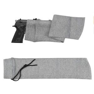 16" Silicone Treated Gun Sock Flexible Design Knit Gray New!